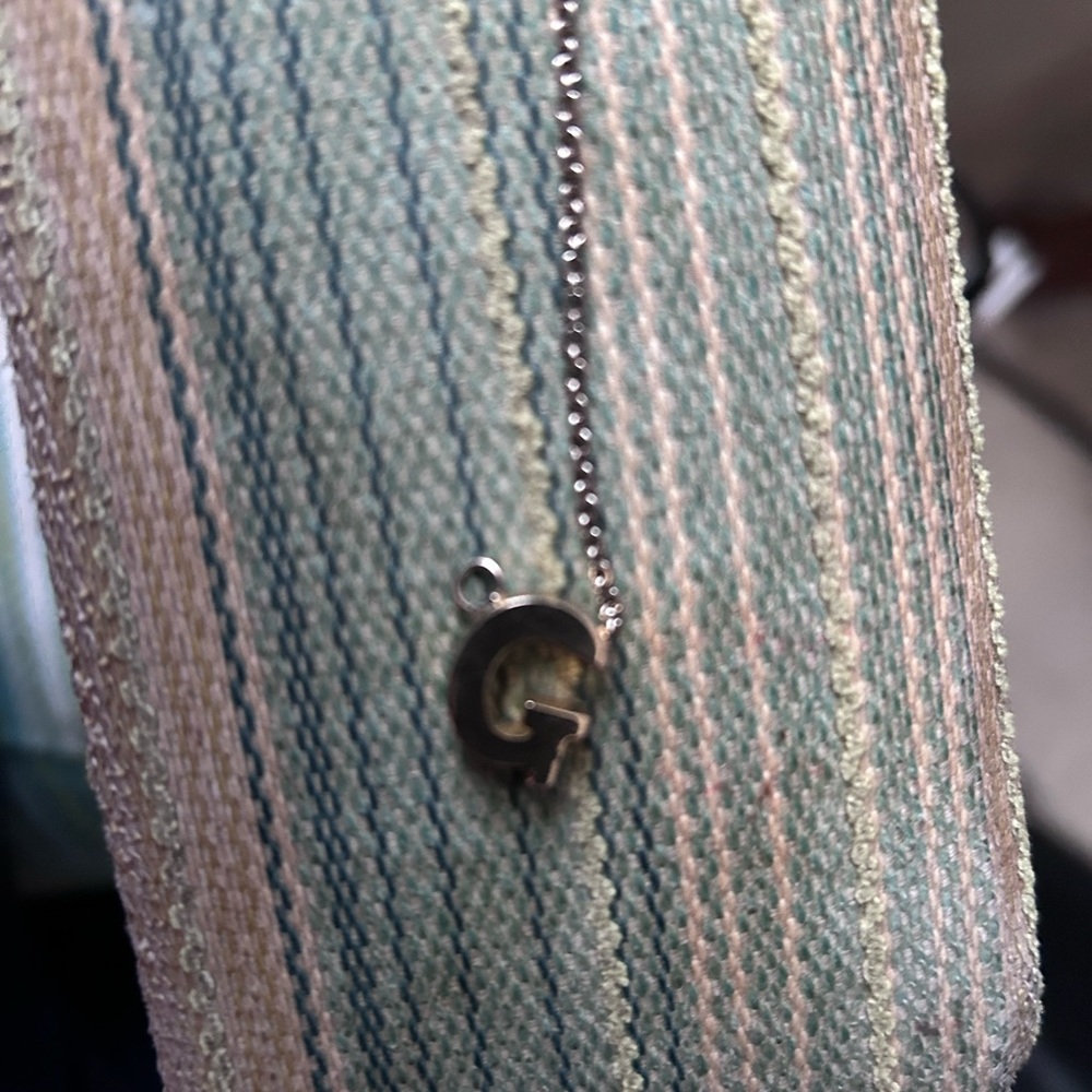 Silver Initial G Necklace